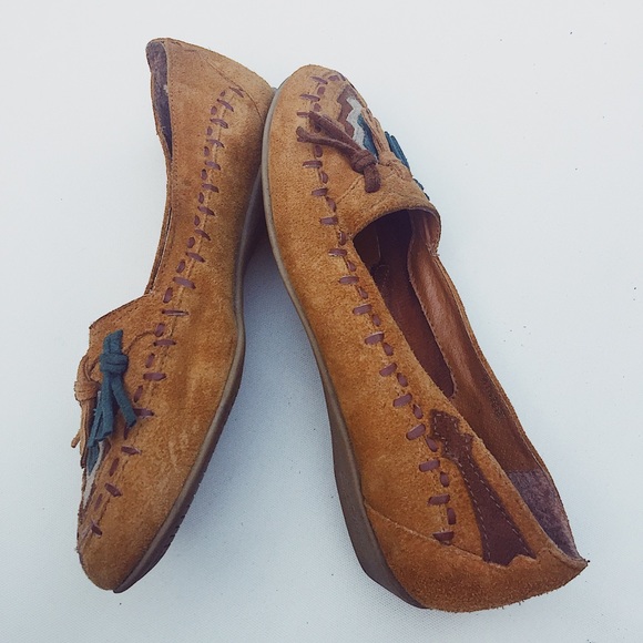 Boho Chic 1980s L.J Simone NY TheMinnie moccasins - Picture 3 of 7